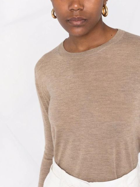 Max Mara long-sleeved cashmere-knit sweater - Brown