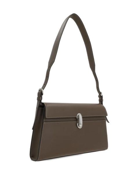Savette turn-lock flap shoulder bag - Brown