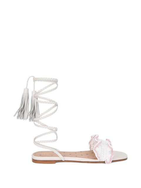 Valentino Garavani braided tassel sandals - White - zdjęcie produktu nr 1