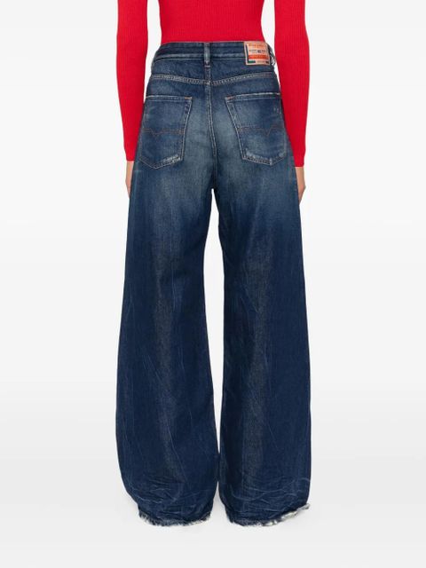 Diesel frayed wide-leg jeans - Blue