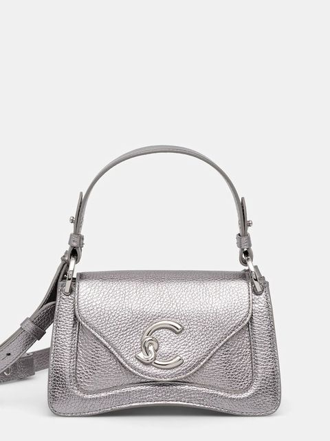 Coccinelle torebka skórzana kolor srebrny E1 SSL 18 04 01 - zdjęcie produktu nr 1