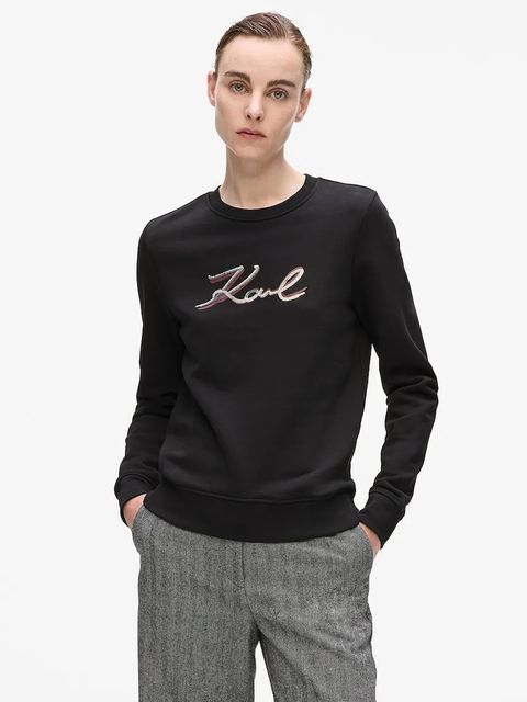 Karl Lagerfeld bluza damska kolor czarny z aplikacją A4W20041 - zdjęcie produktu nr 1