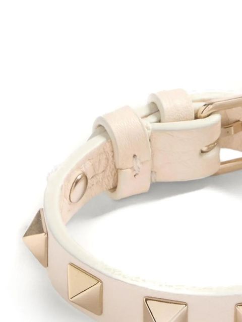 Valentino Garavani Rockstud leather bracelet - Neutrals