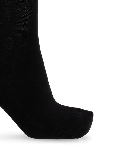 The Attico intarsia-logo ribbed socks - Black - zdjęcie produktu nr 2