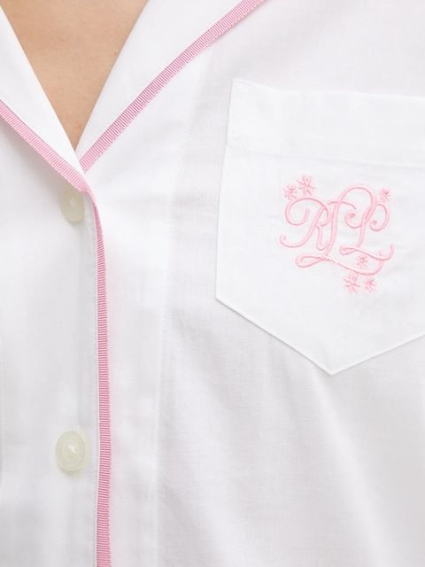 Lauren Ralph Lauren piżama bawełniana damska kolor biały bawełniana ILN12417
