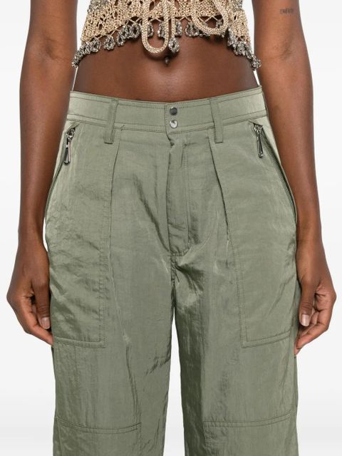 Rabanne pleated pocket trousers - Green