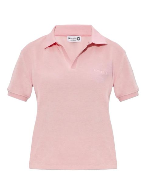 Hunza G embroidered-logo T-shirt - Pink - zdjęcie produktu nr 1
