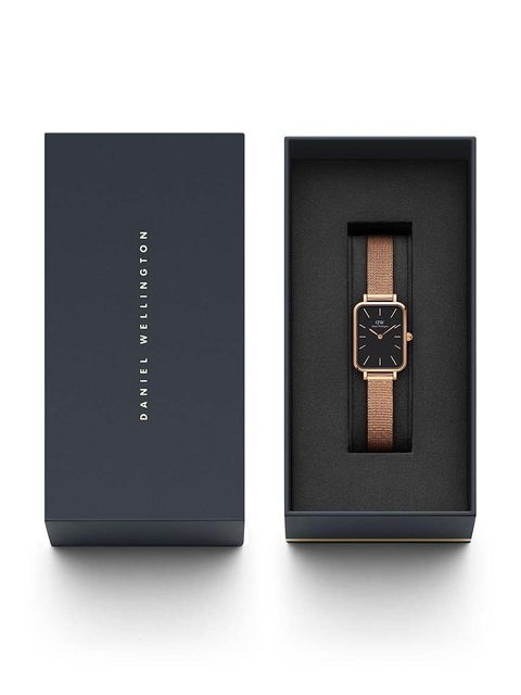 Daniel Wellington zegarek Quadro Pressed damski kolor różowy - zdjęcie produktu nr 2