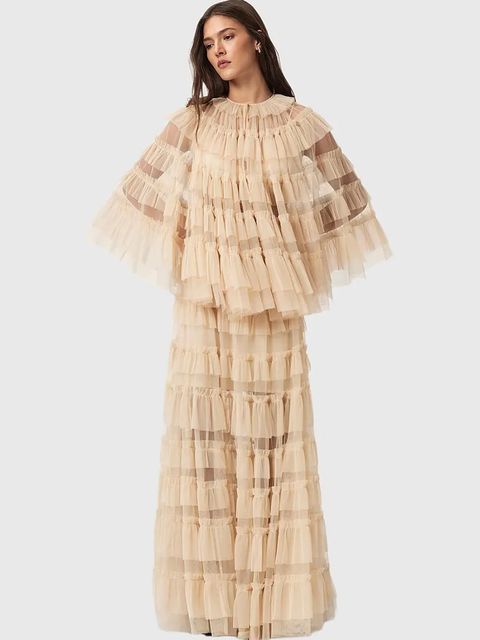 AllSaints bluzka damska kolor beżowy gładka W018PD