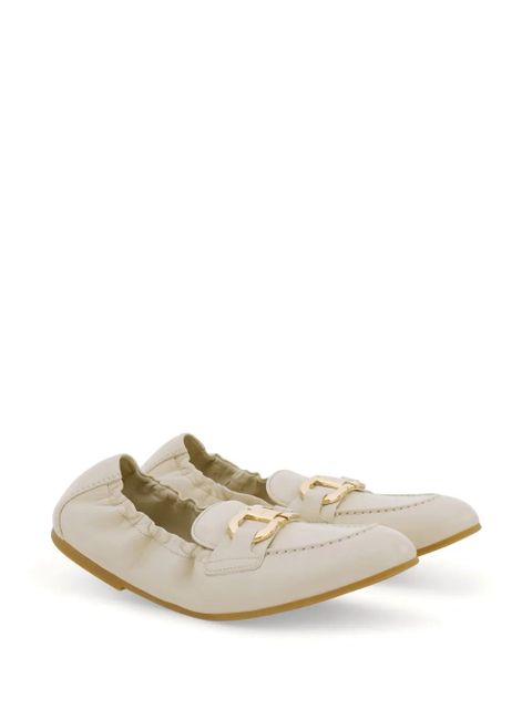 Ferragamo elasticated leather loafers - White - zdjęcie produktu nr 2