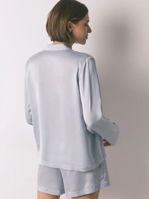 women'secret piżama damska kolor niebieski satynowa 2542474 - zdjęcie produktu nr 2