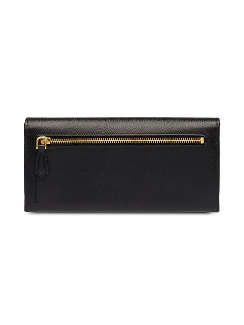 Prada logo-plaque folding wallet - Black - zdjęcie produktu nr 2