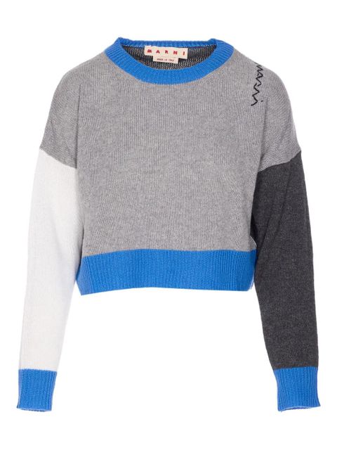 Marni colour-block cashmere sweater - Grey - zdjęcie produktu nr 1