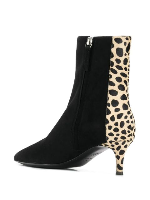 Giuseppe Zanotti leopard ankle boots - Black