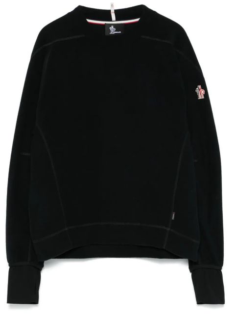Moncler Grenoble logo-embroidered sweatshirt - Black - zdjęcie produktu nr 1
