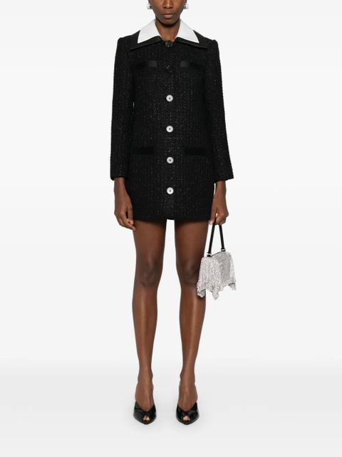 Self-Portrait bouclé mini dress - Black - zdjęcie produktu nr 2