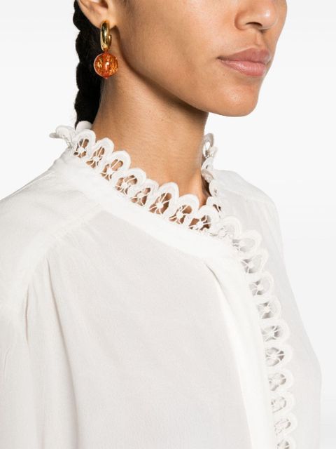 MARANT ÉTOILE Estela broderie anglaise-trim shirt - White