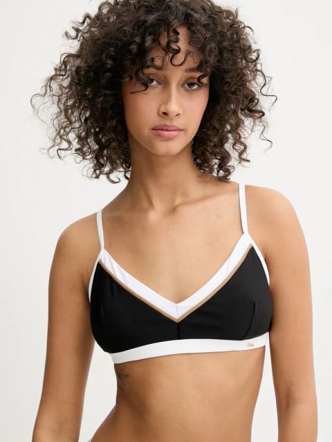 BOSS biustonosz kąpielowy kolor czarny lekko usztywniona miseczka 50540498