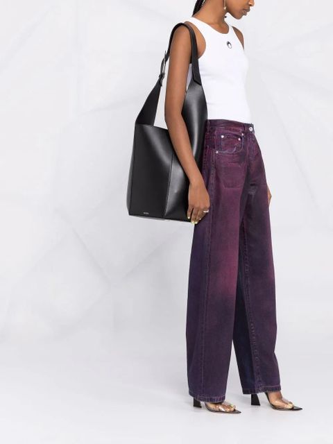 The Attico leather tote bag - Black