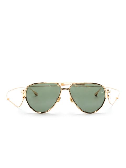 VALENTINO GARAVANI EYEWEAR Rockstud pilot-frame sunglasses - Gold