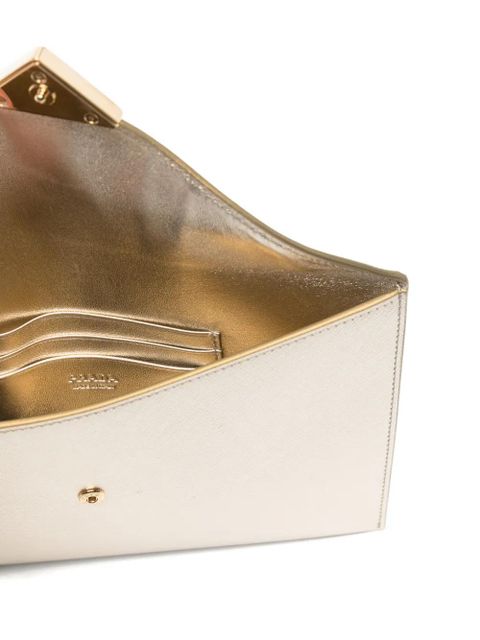 Prada Saffiano leather envelope clutch - Gold - zdjęcie produktu nr 2