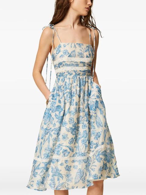 TWINSET floral-pattern midi dress - Neutrals - zdjęcie produktu nr 2