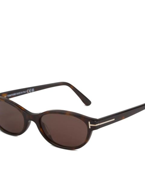 TOM FORD Eyewear oval-frame sunglasses - Brown