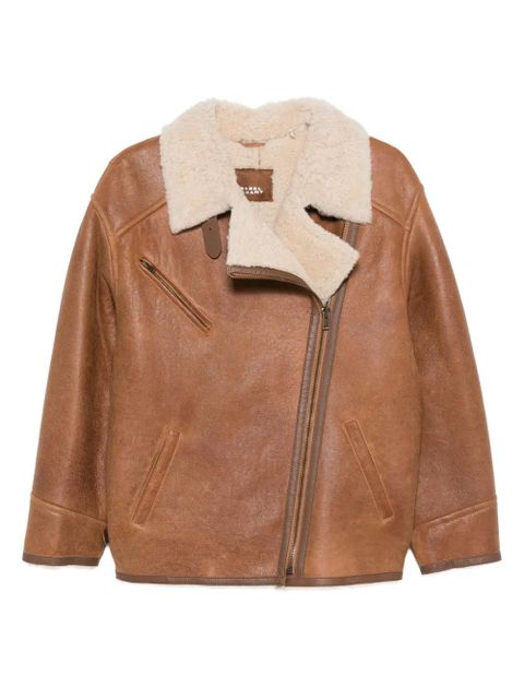 ISABEL MARANT shearling zip-fastening jacket - Brown - zdjęcie produktu nr 1