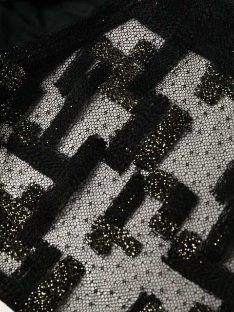 ERES semi-sheer design tong - Black