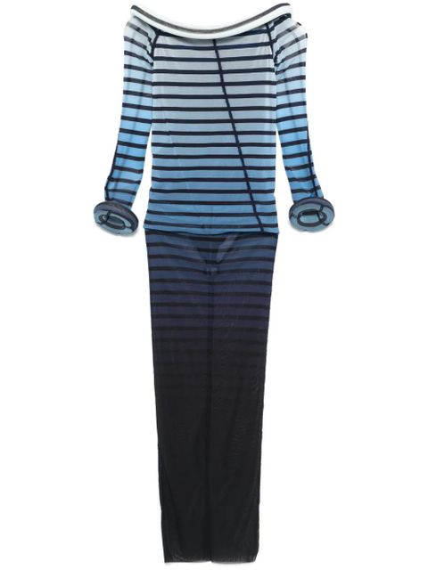 Jean Paul Gaultier striped maxi dress - Black - zdjęcie produktu nr 1