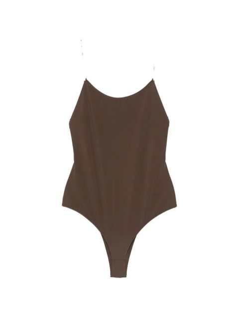 Jacquemus ruffled-back swimsuit - Brown - zdjęcie produktu nr 1