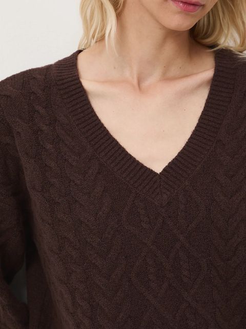 Medicine sweter damski kolor brązowy ciepły