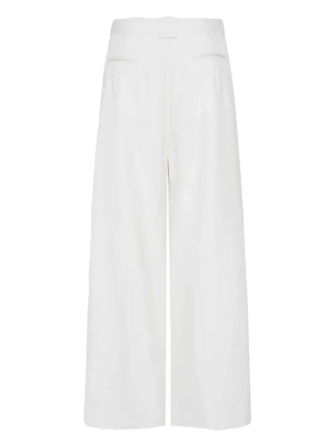 St. Agni pleated wide-leg trousers - White