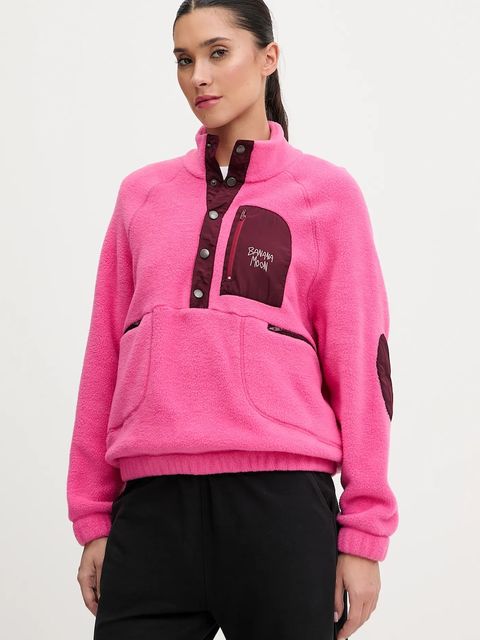Banana Moon bluza polarowa Hillside damska kolor różowy gładka NUZZLE.HILLSIDE - zdjęcie produktu nr 1