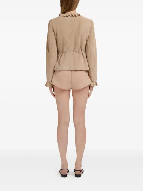 Marni ruffled wrap jacket - Neutrals