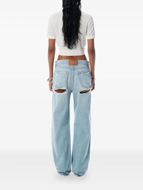 Alexander Wang short-sleeved cropped top - White - zdjęcie produktu nr 2