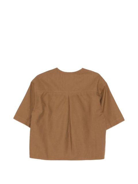 Yves Salomon cut-out short-sleeve top - Brown - zdjęcie produktu nr 2
