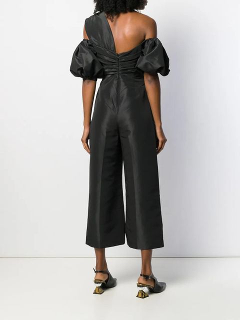 Self-Portrait one shoulder jumpsuit - Black