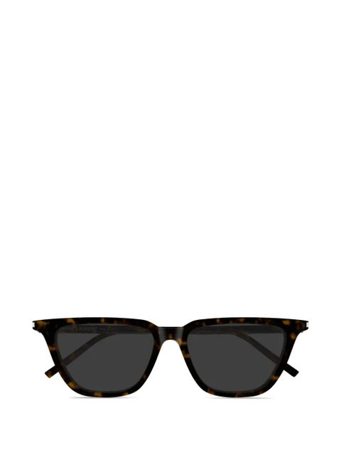 Saint Laurent Eyewear square -frame sunglasses - Brown - zdjęcie produktu nr 1