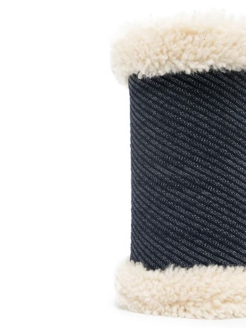 Tod's shearling denim mini bag - Blue