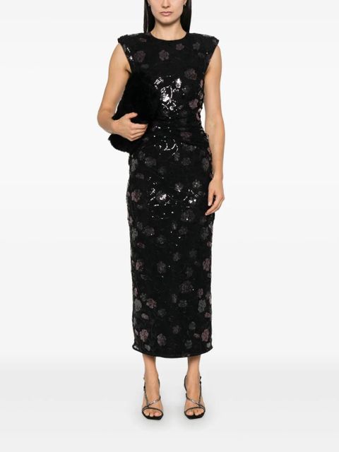 ROTATE BIRGER CHRISTENSEN lace midi dress - Black