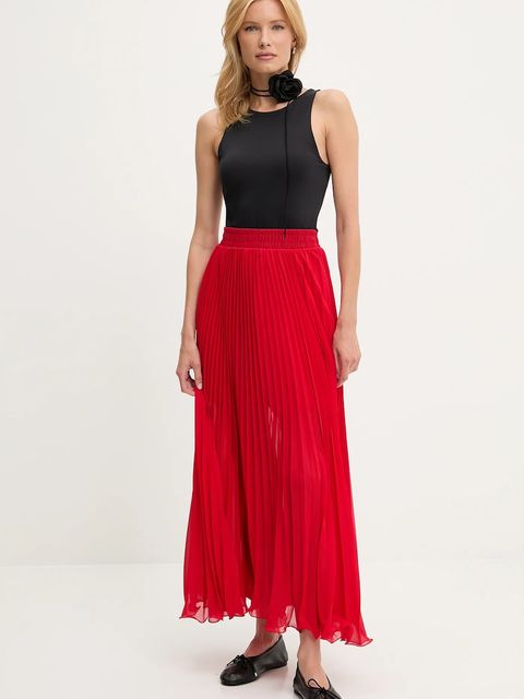 Answear.LAB spódnica kolor czerwony maxi rozkloszowana - zdjęcie produktu nr 2