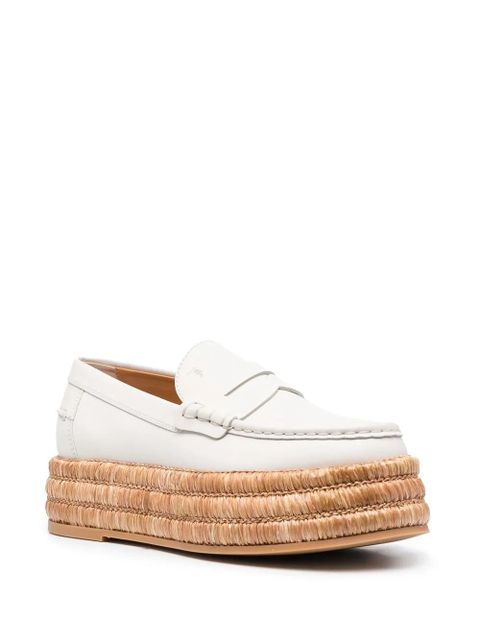 Tod's platform leather loafers - Neutrals - zdjęcie produktu nr 2