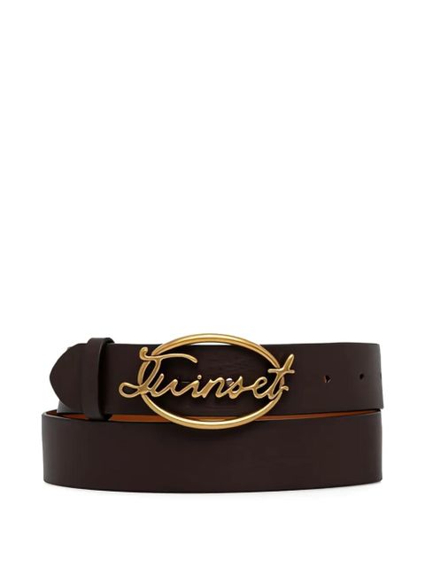 TWINSET signature plaque belt - Brown - zdjęcie produktu nr 1