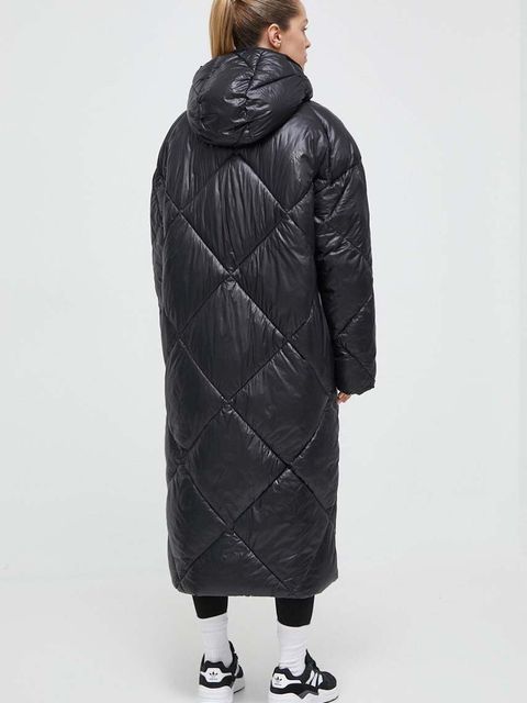 Didriksons kurtka damska kolor czarny zimowa oversize