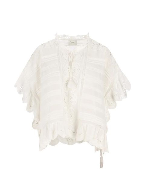 ISABEL MARANT ruffled eyelet shirt - White - zdjęcie produktu nr 1