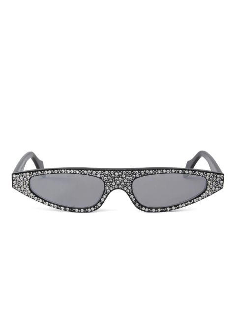 PINKO crystal-embellished geometric sunglasses - Black - zdjęcie produktu nr 1