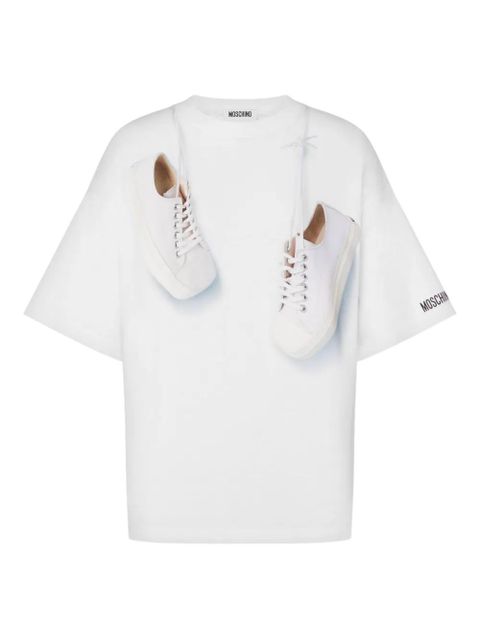 Moschino shoe-print T-shirt - White - zdjęcie produktu nr 1