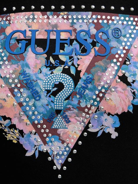 Guess t-shirt damski kolor czarny W5BI29 J1314