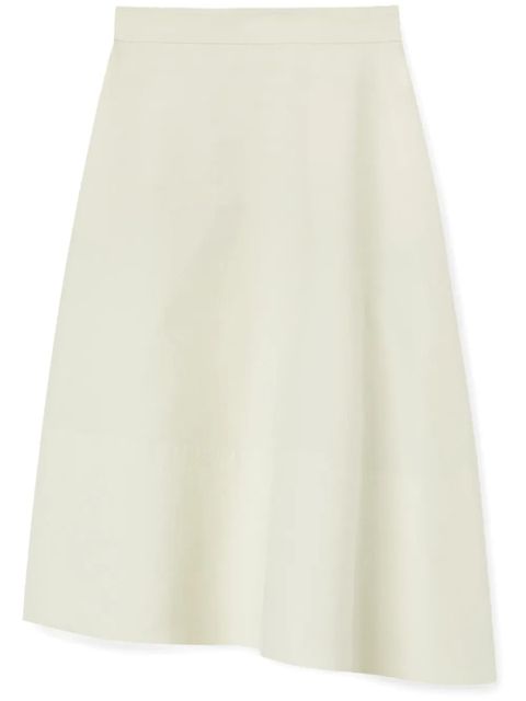 Jil Sander asymmetric midi skirt - White - zdjęcie produktu nr 1